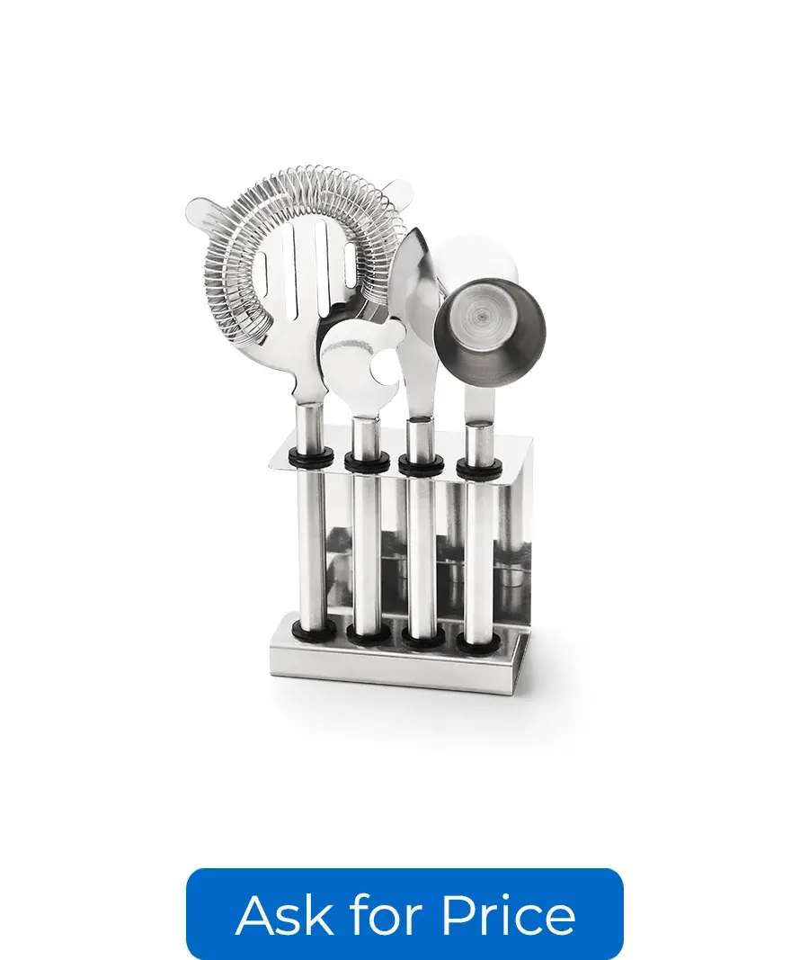04Pc Bar Tool Set with SS Rectangular Stand