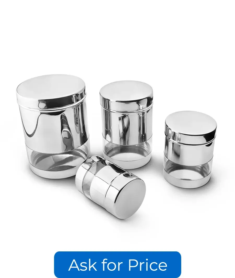 4 Piece Set Canister See Through Capsule Shape