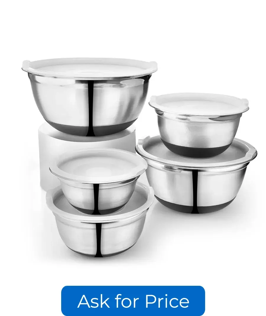5 Piece Set German Lid Bowl Anti-skid (Inside Lid Fitted)