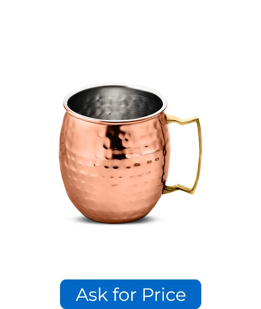 Bear Mug Hammered (Copper Platting with Brass Handle)
