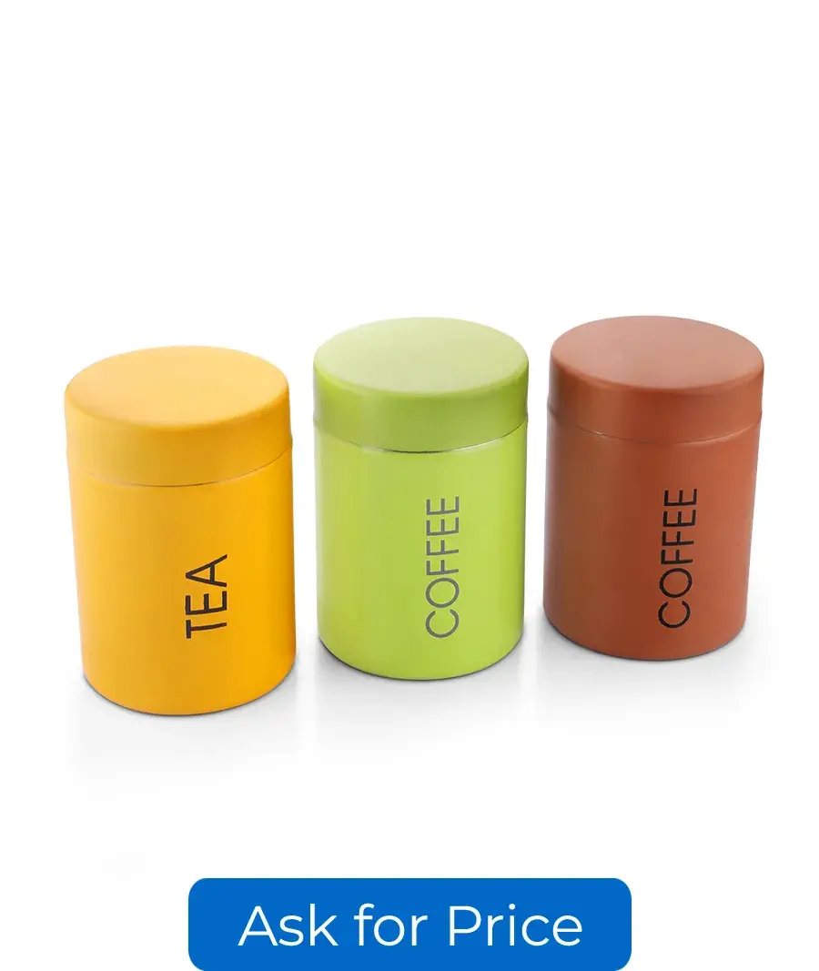 Tsc Flat Lid Colored Canister Set