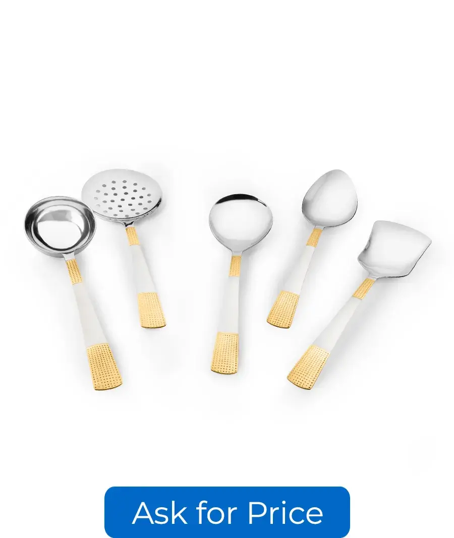 Dotted With Gold Plating Serving Tools