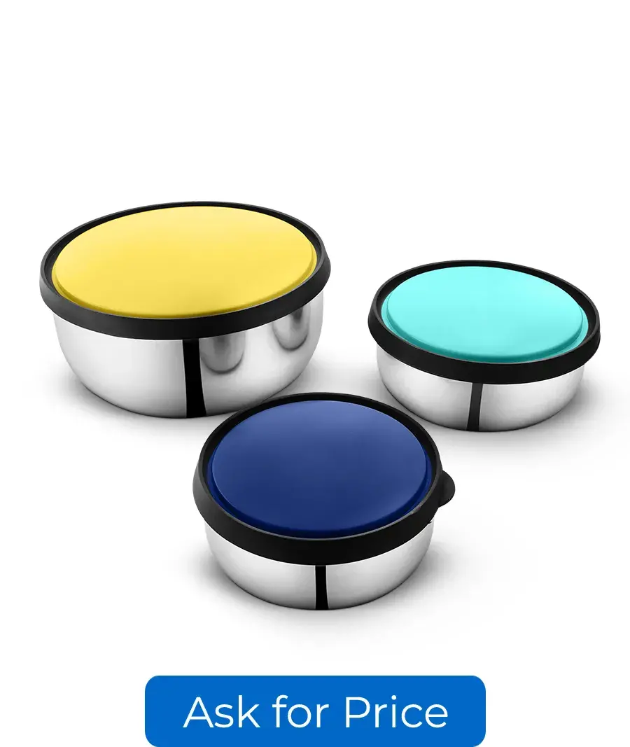 Two Tone Lid Bowl Classic (Two Colour Lid ) 12 to 18 cmm 2 gap